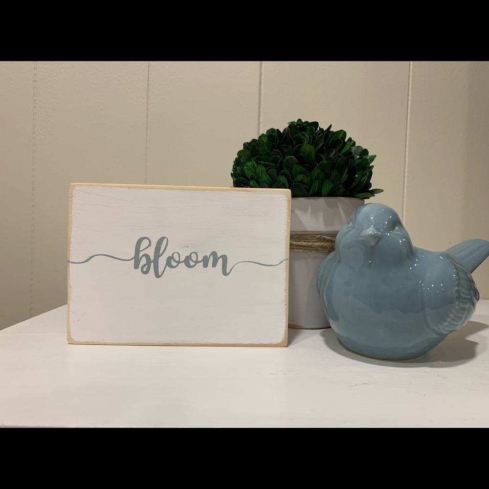 Mini bloom sign, tiered tray sign, Plant Lover